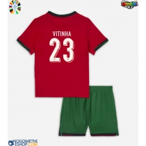 Otroški Nogometni dresi Portugalska Vitinha #23 Domači EP 2024 Kratek Rokav (+ Kratke hlače)